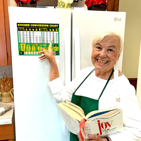 Kitchen Conversion Chart Magnet - Extra Large 11” x 8.5” Measurement Cheat Sheet for Cooking and Baking Recipes