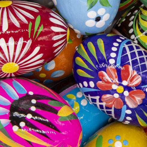STOKROTKAUS (Set 4) Easter Eggs Pysanky Hand Painted Polish Decoration Wooden Pisanki