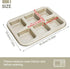 Beasea Brownie Pan, 1 Pack 6 Cavity Gold Nonstick Square Mini Brownie Muffin Cake Pan Cheesecake Cupcake Bakeware Carbon Steel Brownie Baking Tray 2x3 Individual Cutter Bakeware for Oven Baking by Beasea