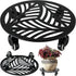1 Pack 13 inches Metal Plant Caddy with Wheels Heavy-duty Large Iron