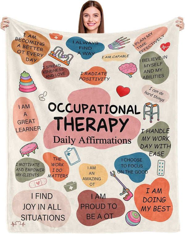 Givetoyou Occupational Therapist Gifts Blanket,Therapist Gifts,Gifts for OT On Occupational Therapist Week,Birthday Christmas