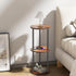 GHIMIGN 11.8'D 3-Tier Round Drink Table - Small Side Table with Wood Legs, End Table for Small Space, Balcony & Office