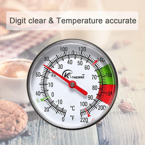 KT THERMO 2-Inch Dial Instant Read Thermometer, Best for Coffee Drinks and Chocolate Milk Foam