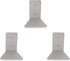 Set 3 Umbra Conceal, Sturdy Metal Floating Bookshelf for Wall, Silver, Small