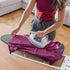 Duwee 12"x32" Heat Resistant Metallic Ironing Board Cover, Durable Thick Felt Padding with Elastic Cord, Geometric