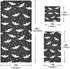 Naanle Set 3 1 Towel+1 Towel+1 Black White Bats Halloween Soft of Towels, Bath Hand Washcloth, Decorative for Bathroom