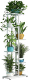 LINZINAR Plant Stand Metal 6 Tier 7 Potted Multiple Flower Pot Holder