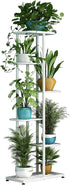 LINZINAR Plant Stand Metal 6 Tier 7 Potted Multiple Flower Pot Holder