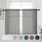 OWENIE Short Gray Sheer Curtains 36 Inches, 2 Panels Set for Kitchen Tiers and Bathroom Windows