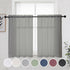 OWENIE Short Gray Sheer Curtains 36 Inches, 2 Panels Set for Kitchen Tiers and Bathroom Windows