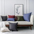 Jeanerlor 26"x26" Decorative Cotton Linen Couch Throw Pillow Case, Dark Grey Euro Sham for Wedding Gift