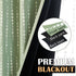 jinchan 95% 84 inch Set 2 Blackout Bohemian Moon Phase Print Bedroom Curtains Long sage Green Pole Pocket Rear tab