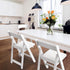 Set 1, (1, VINGLI White Resin Folding Chair with Padded Cushion, of Plastic Foldable Seat for Indoor & Outdoor Use