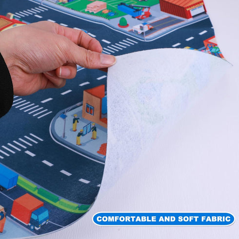 Houkiper Kids Carpet Playmat Rug, Foldable Anti Slip Kids Rug for Playroom, Multiple Themes for Boys and Girls, 70×80CM