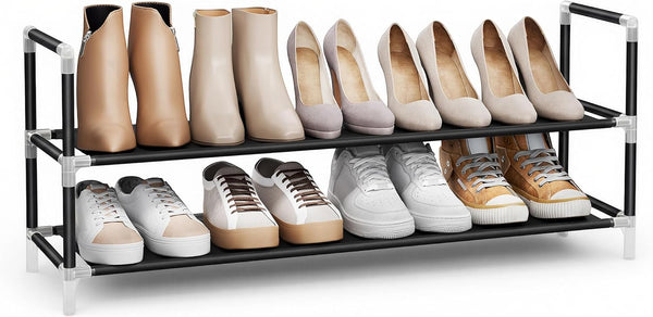 SONGMICS 2-Tier Shoe Rack, Shoe Storage for Hallway Closet, Slim and Space-Saving,