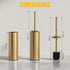 Set BESy Toilet Brush and Holder, Toilet Cleaner Bowl with Two Brush with Extra Long Handle, Durable Bristles Toilet