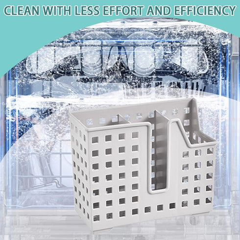 Grey Dishwasher Chopstick & Straw Basket, Ideal Utensil Holder for Small Items, Keep Your Dishwasher Organized