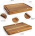 Acacia Wood Cutting Boards for Kitchen,Large Wooden Cutting Boards for Chopping Meat, Cheese, Fruits