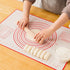 Extra Large Silicone Pastry Mat, Extra Thick Non-Stick Baking Mat for Dough Rolling, Red