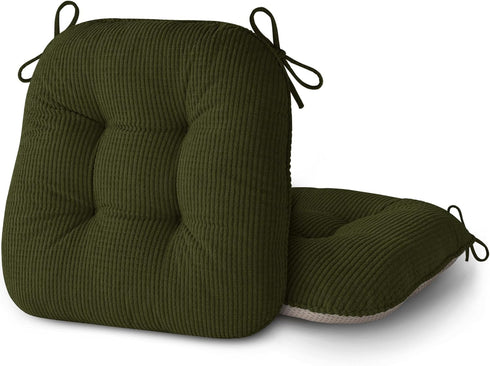 AddGrace Chair Cushions for Dining Chairs Set of 2 Non-Slip Kitchen Seat