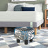 Chic Round Ottoman Footrest with Non-Skid Legs - Leaves Pattern