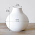 Carrot's Den White Round Vase - Minimalist Nordic, Japandi, Mid Century Modern Home Decor | Table Centerpiece, Wedding