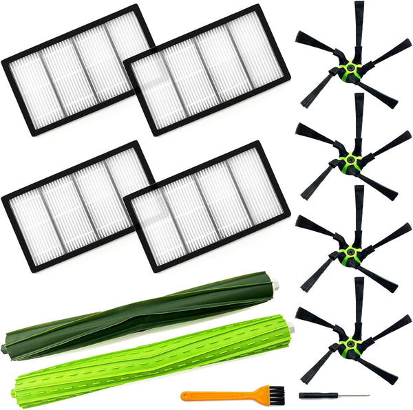9 Pack Replacement Parts for iRobot Roomba s9+ (9550) S9 (9150) Robot Vacuum Cleaner, 1 Set Rubber Brush, 4 Filters