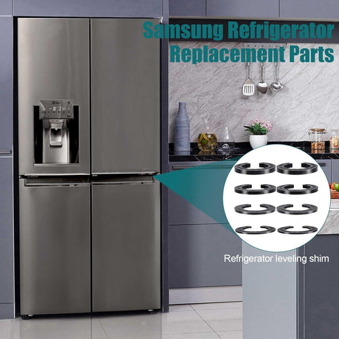 8PCS Refrigerator Door Hinge Shims, Height Adjustment Kits for Samsung 3282540 DA60-00314C