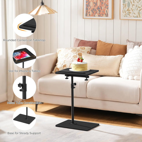 360 ETBK4501 MAHANCRIS TV Tray Table, Height Adjustable TV Trays with Swivel, Space-Saving Side Table for Couch