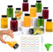 4oz Ginger Shots Bottles 16Pack- Portable Leakproof 4 oz Glass Jars with