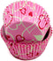 Chef Craft Paper Patterned Cupcake Liners, 50 Count, Pink/White/Red for Baking