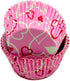 Chef Craft Paper Patterned Cupcake Liners, 50 Count, Pink/White/Red for Baking