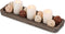 Hanobe Rustic Wood Centerpiece Tray: Decorative Tealight Candle Holders Long Farmhouse Candle