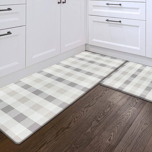 Sunlit Set of 2 Anti Fatigue Kitchen Floor Mat, Non Slip Waterproof