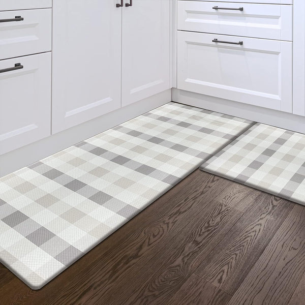 Sunlit Set of 2 Anti Fatigue Kitchen Floor Mat, Non Slip Waterproof