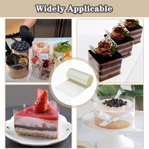 Cake Collars, Transparent Cake Rolls, 6 x 394inch Acetate Cake Collar Roll for Decorating Cake Strips and Baking