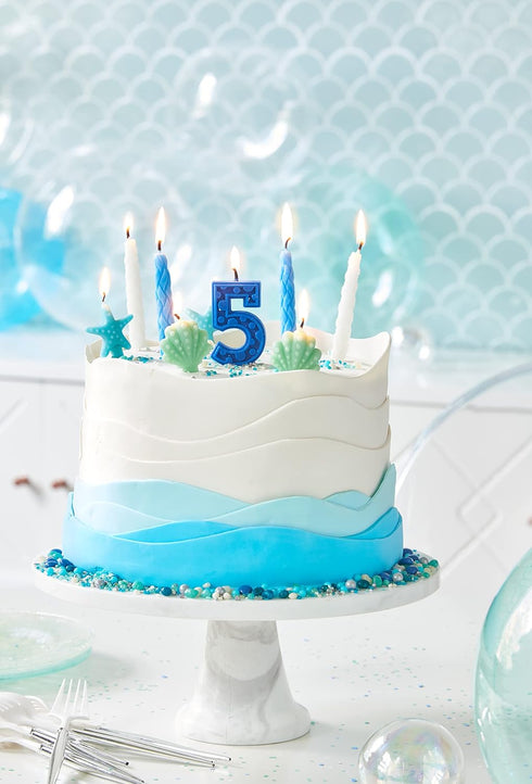 Papyrus Birthday Candles, Aqua, 12-Count