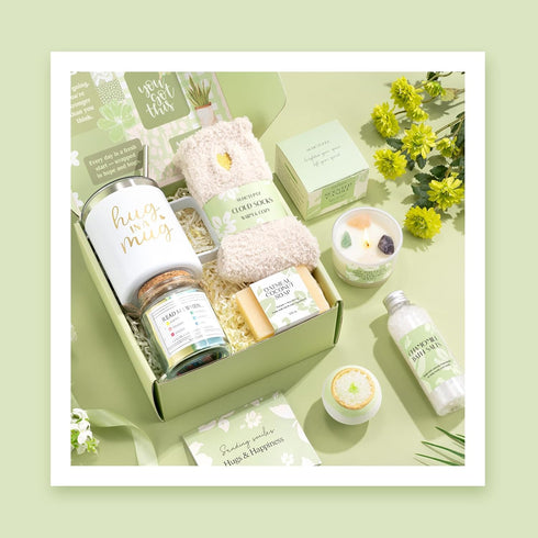 8pcs Package Self Care Get Well Soon Gift Baskets for Women, Christian Birthday Gifts for Women Inspirational Christmas