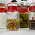 1 Gallon Glass Jar With Lid Wide Mouth Airtight Plastic Pour Spout Lids Bulk-Dry Food Storage Pickling Mason Jar