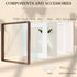 11x14 8x10 5x7, Wooden Large Picture Frames Matted to / Natural Black Walnut Frames Brown