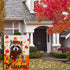 Welcome Fall Maple Leaves Garden Flag, 12.5x18 Inch Double Sided Seasonal Raccoon Outdoor Decoration for Autumn