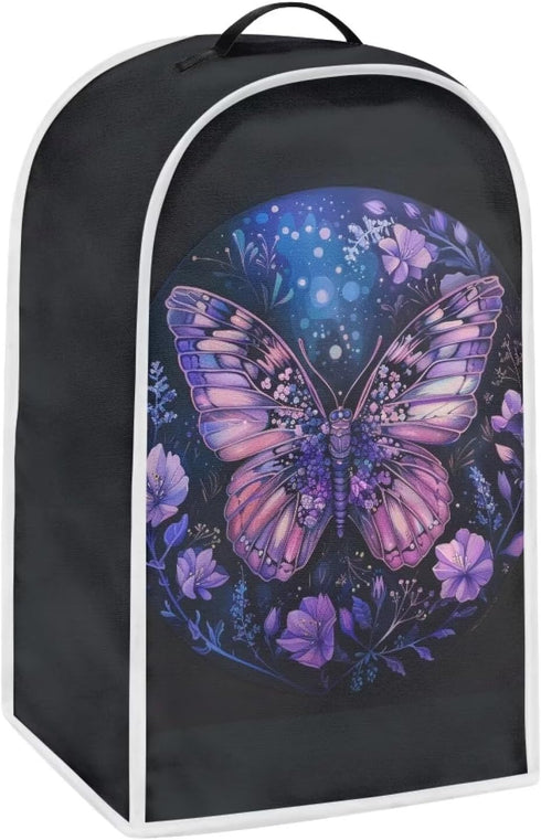 Purple Floral Butterfly Kitchen Blender Dust Cover Washable kitchen Appliance Covers Stand Mixer Protector Dust-Proof Cover