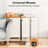 360 Adjustable TV Tray Table - Rotating C Shaped End Side Table Sofa Couch Bed Table with Wheels for Eating Living Room
