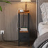 1 1 VIMBER Narrow Side Table for Small Spaces, Skinny End Table with Charging Station, Sofa Beside Table with Drawer