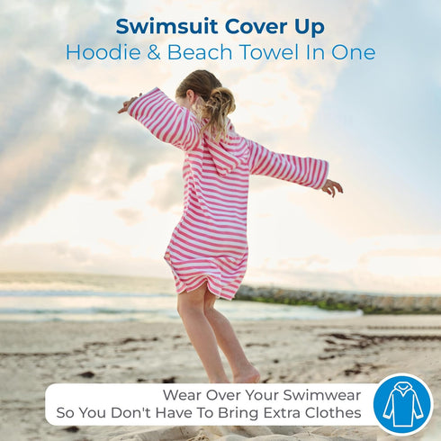 SAMMIMIS Cozy (2-5 Hooded Towels for Kids - Ultra-Soft Turkish Cotton Poncho, Lightweight Wearable Towel - Beach Poncho