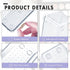 HOUSE DAY 8 PCS Desk Drawer Organizer Bins, 9*3*2" Clear Organizers with Silicone Pads for Makeup, Kitchen, Office