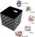 Fabric Storage Bins Cubes, Foldable Organizer with Handle, Set of 6, 11x11x11 for Cloth or Accessory Storage