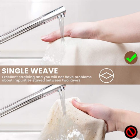 4 Pack Precut Cheesecloth, 15 x 15'' Grade 100, Ultra Fine Unbleached Cotton for Straining & Cooking