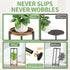 2 KMOTASUO Tier Black Plant Stand Indoor for Large Tall Heavy Duty Planter, Multiple Sturdy Metal Flower Corner Rack