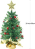 24 Inch Tabletop Mini Christmas Tree, Miniature Pine Tree with Hanging Ornaments, Battery Operated